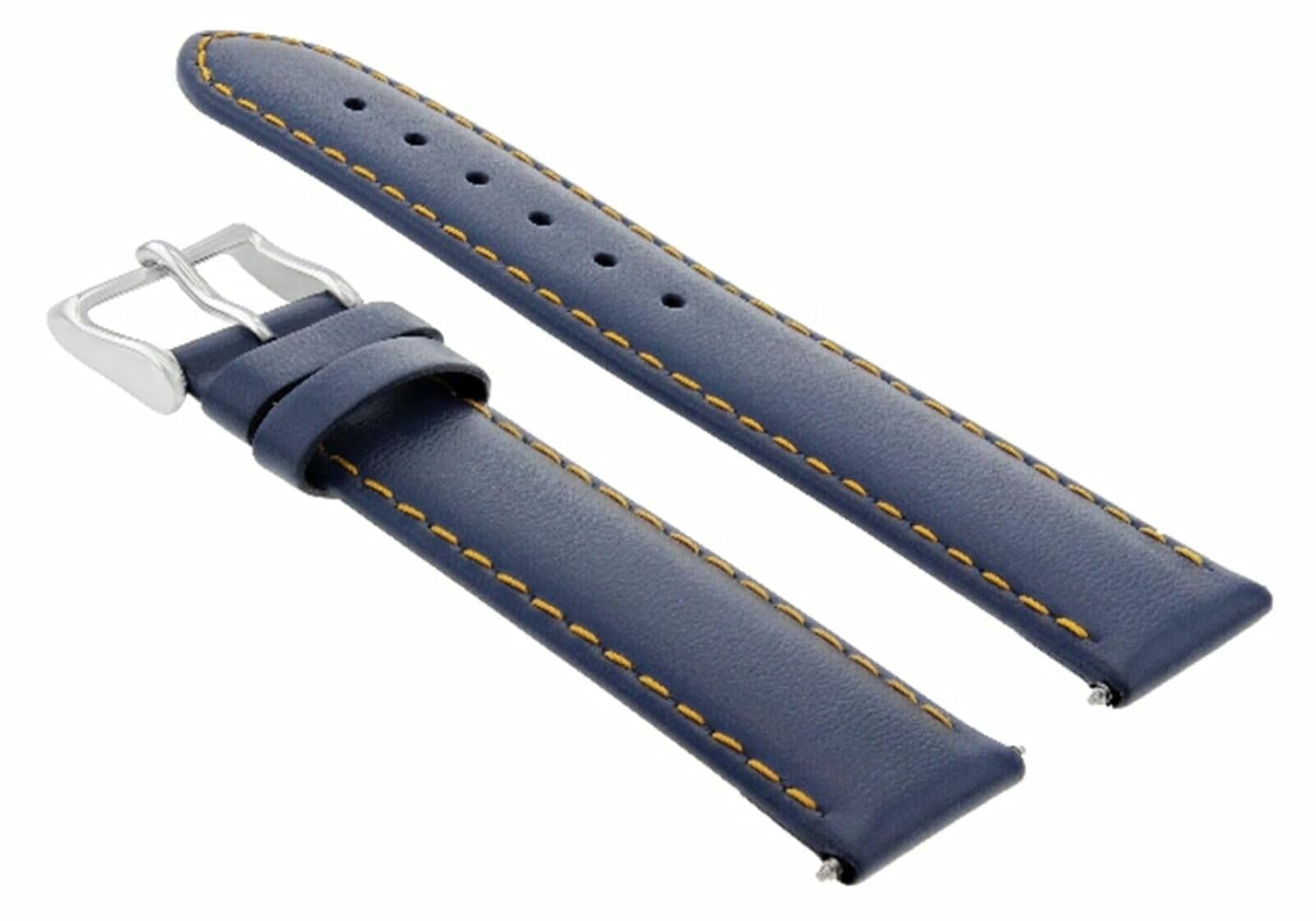 Ewatchparts 20mm Smooth Leather Watch Band Strap Compatible